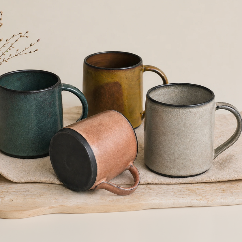Black Clay Stoneware Mug
