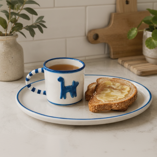 Blue and white breakfast set - Sun 23 Aug/26