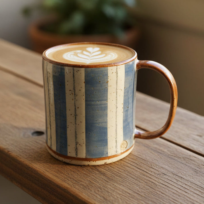Striped Stoneware Mug (to above base)