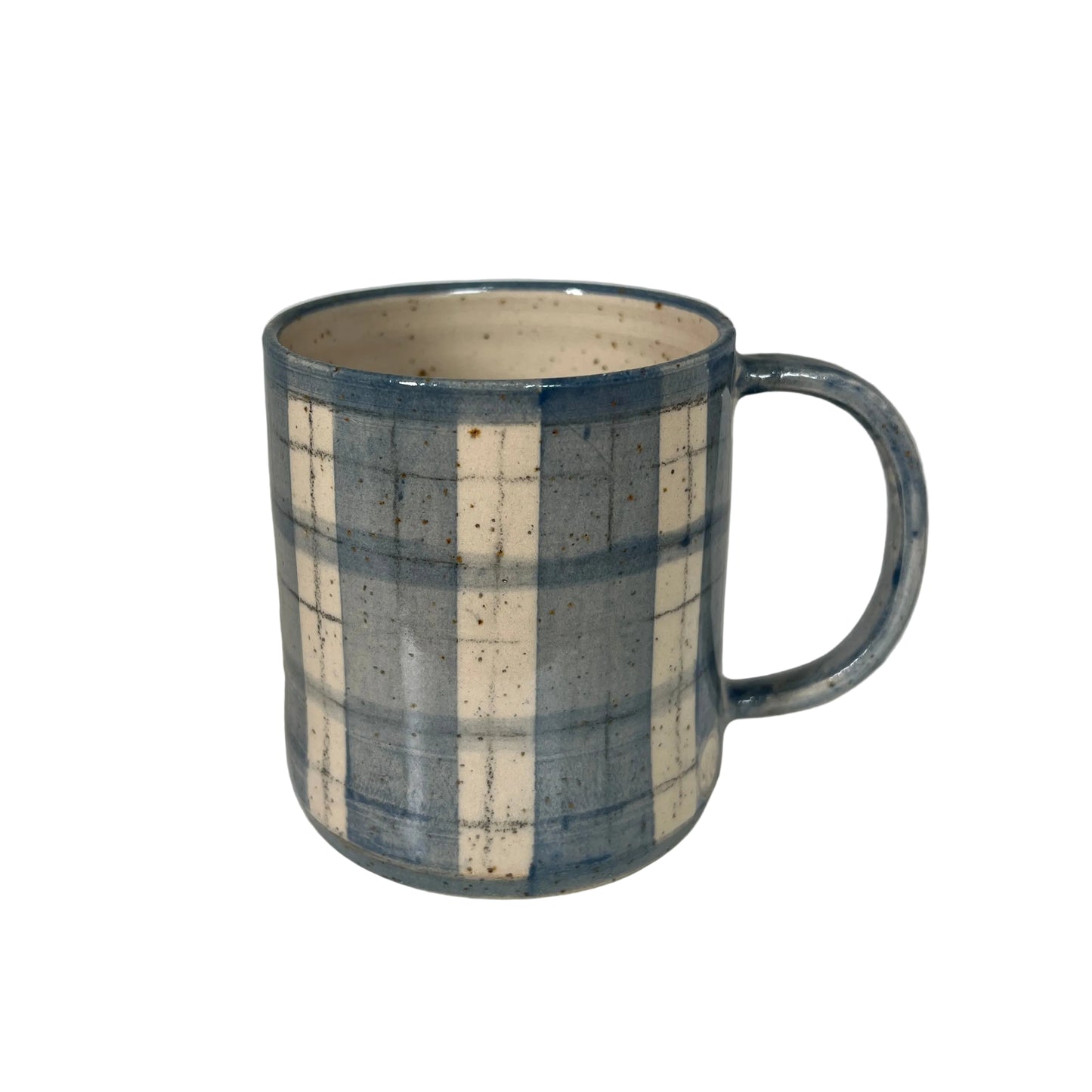 Checked Stoneware Mug (to base)