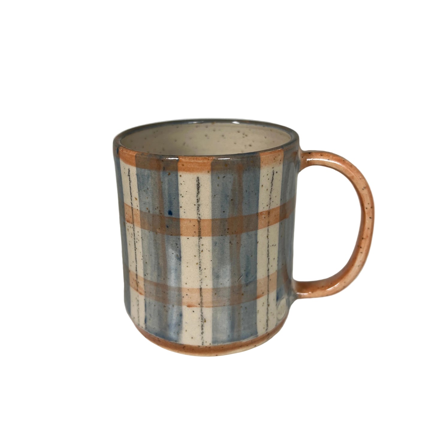 Checked Stoneware Mug (to base)
