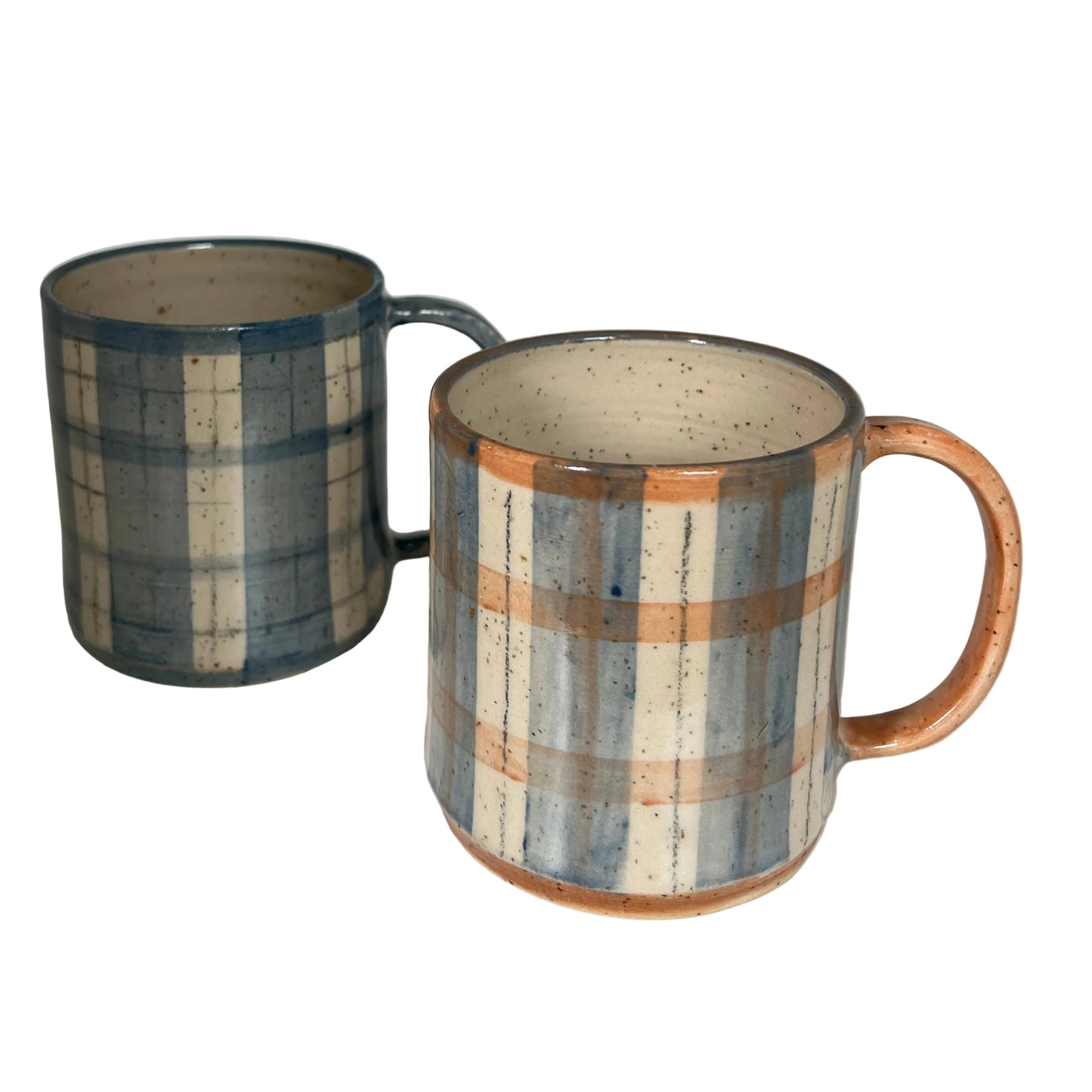 Checked Stoneware Mug (to base)